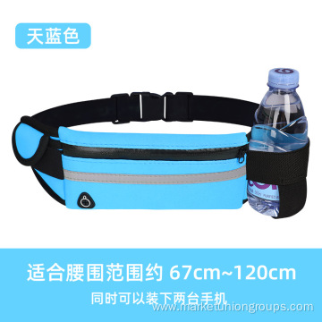 Outdoor Neoprene Waterproof Hiking Cycling Running Belt Waist Bag Sport Fanny Pack With Water Bottle Holder